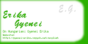 erika gyenei business card